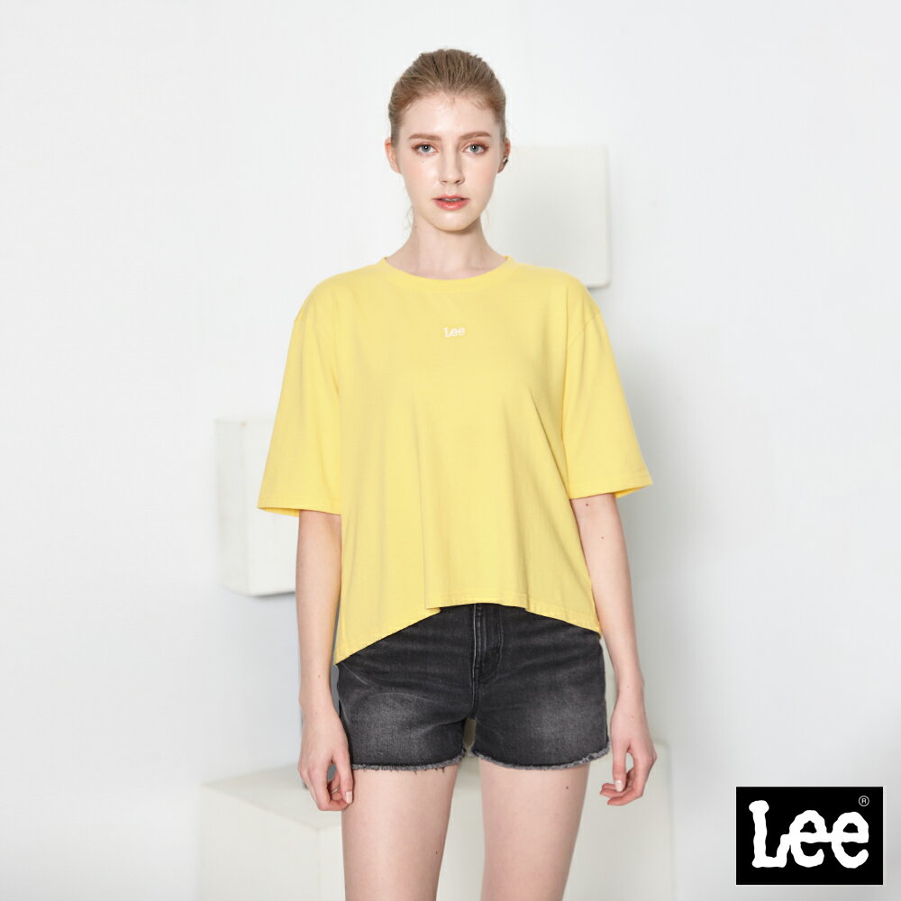 Lee 小LOGO傘狀短袖T恤 女 黃 Modern