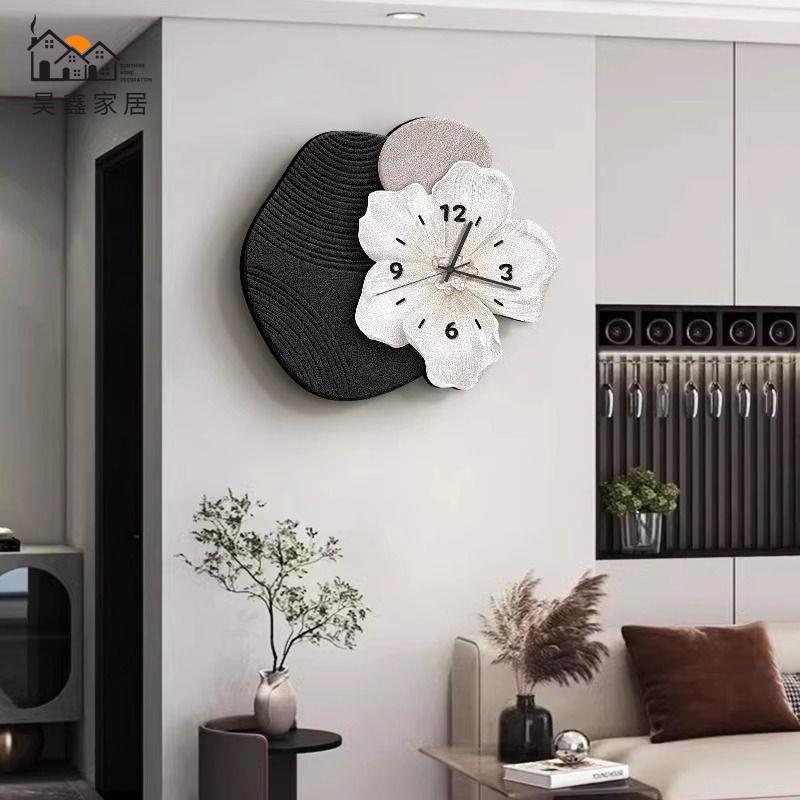 創意極簡花卉時鐘