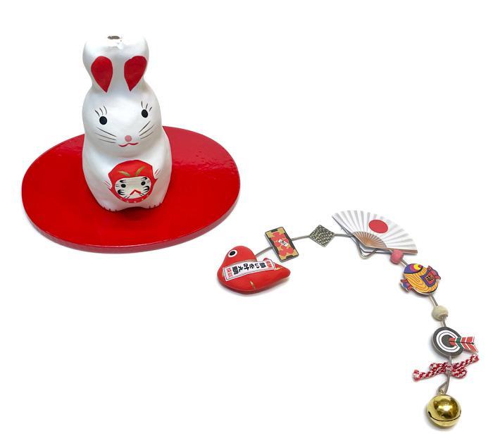 【領券滿額折100】日本藥師窯 福乗せやじ卯 - 兔年吉祥擺設 【兔年生肖擺件】裝飾陶瓷擺件 2023年 5