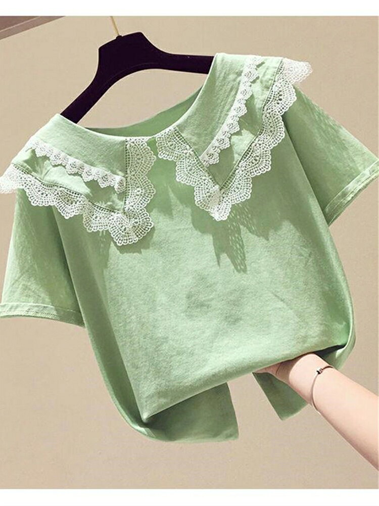 夏裝新款女童T恤短袖洋氣小女孩夏季半袖兒童裝泳衣上衣服潮