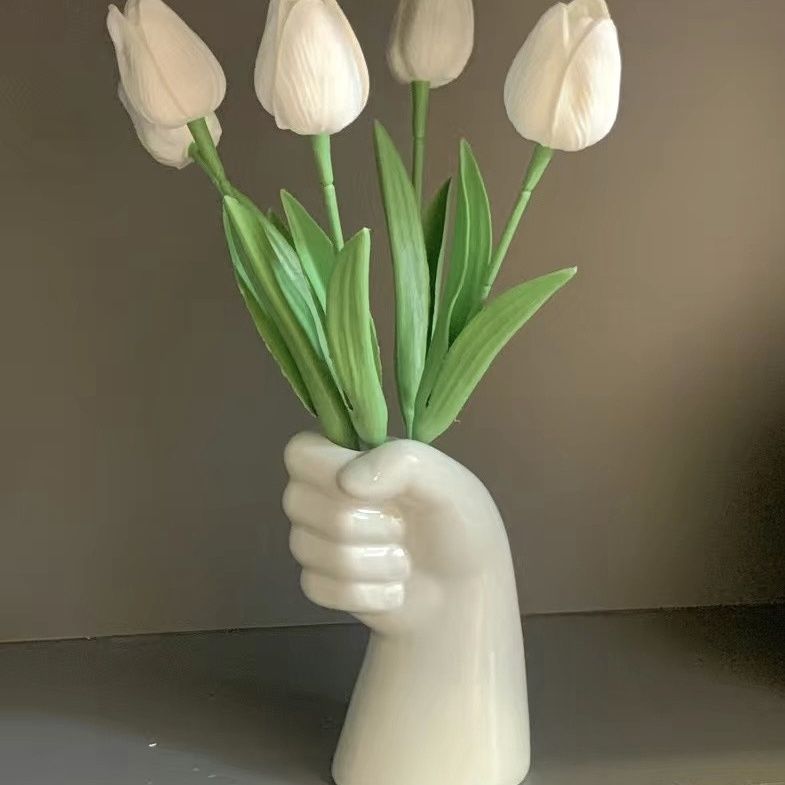 花瓶陶瓷花瓶北歐風簡約現代創意家居擺件水養干插花客餐廳裝飾ins風
