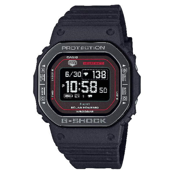 CASIO卡西歐 5600 系列 DW-H5600MB-1A4 心率 血氧濃度 運動訓練方型數位錶 黑x紅 44.5 mm ｜樂天全館特惠中★指定刷卡回饋10%