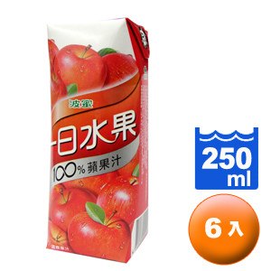 波蜜 一日水果100%蘋果汁 250ml(3入)x2組【康鄰超市】