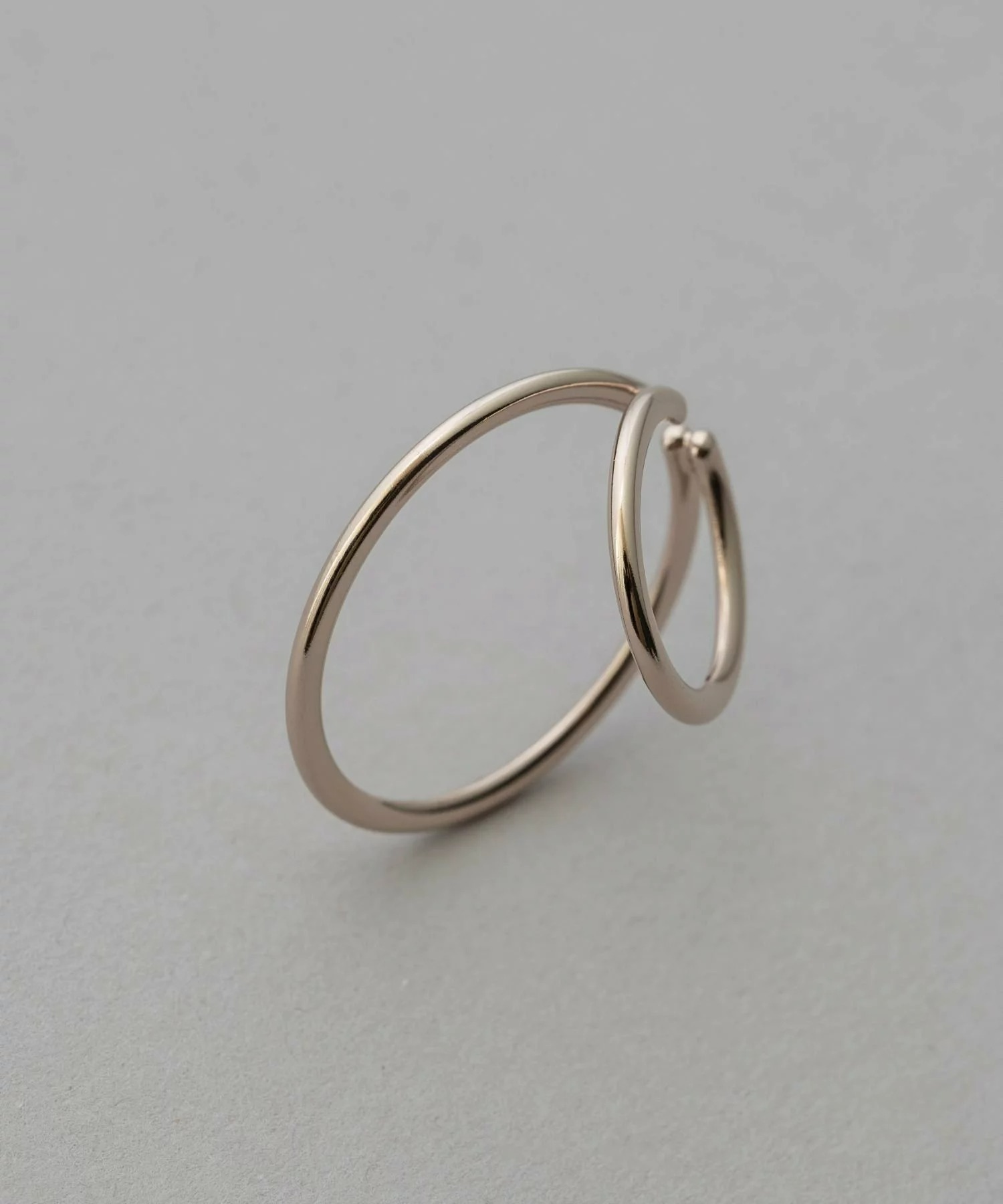 [bijoux] ete Regrow 簡約雙線耳釦 金色 | 耳扣 送禮 情人節 [Rakuten Fashion]
