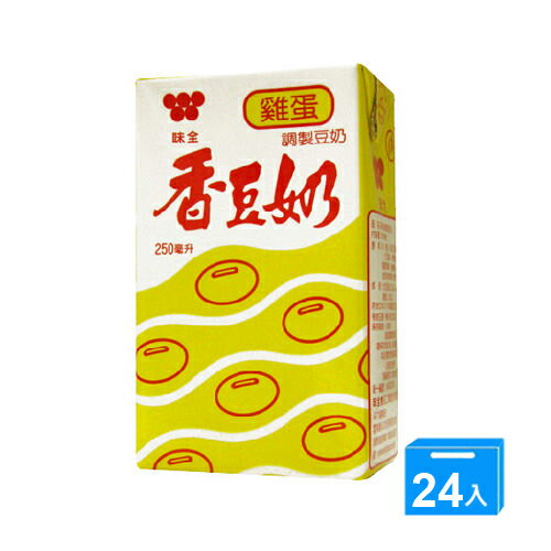<br/><br/>  味全香豆奶(雞蛋)250ml*24入/箱【愛買】<br/><br/>