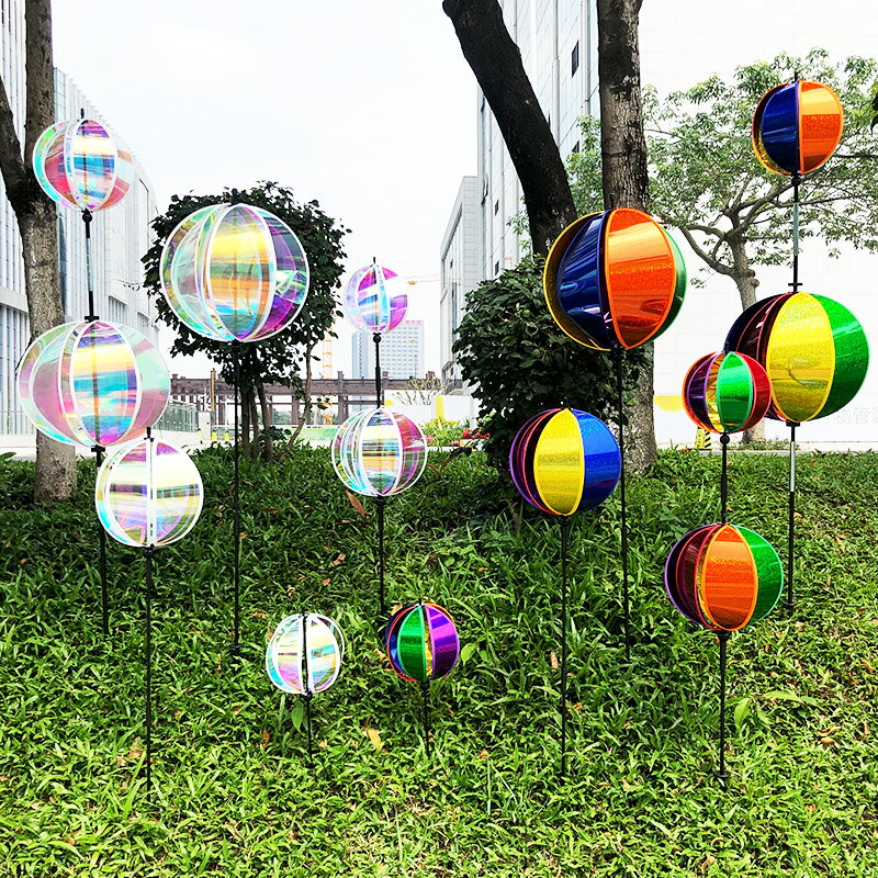 希寶炫彩風球六彩風轉圓球風車樓盤公園幼兒園裝飾運動會兒童玩具