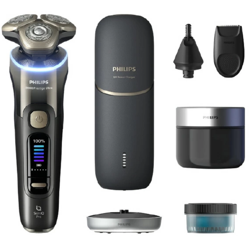 PHILIPS 飛利浦 XP9405/49 刮鬍刀 3刀頭 乾濕兩用 自動洗淨器 除菌充電盒 日本正規品代購