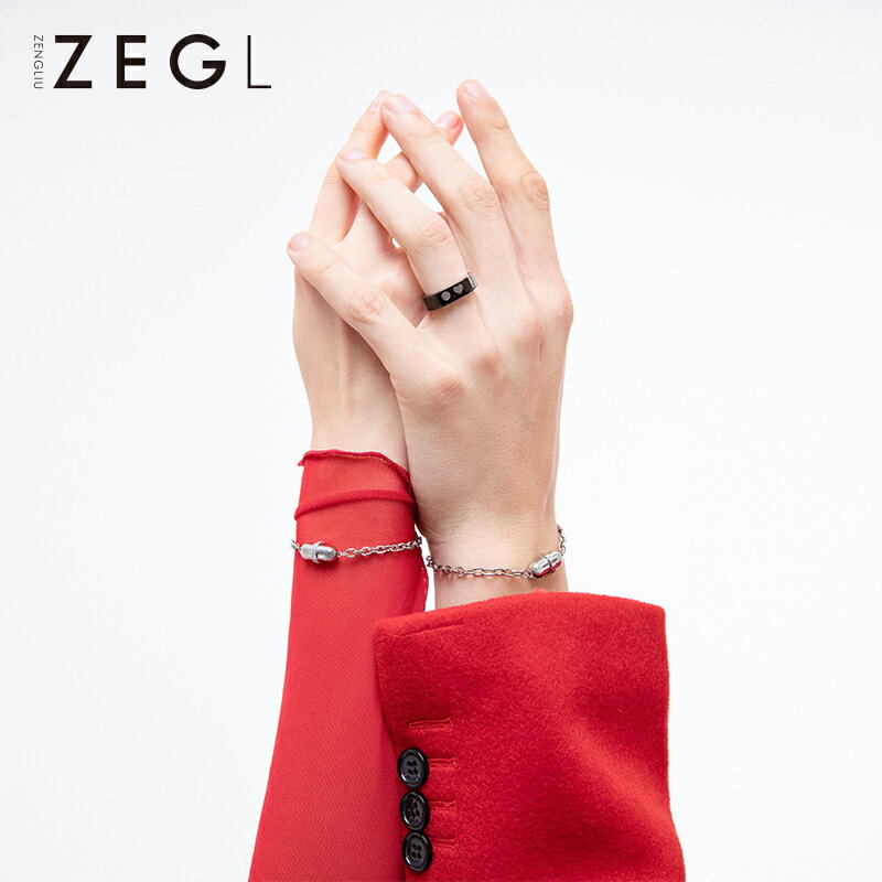 ZEGL設計師膠囊情侶手鏈一對ins小眾設計飾品送男女友情人節禮物