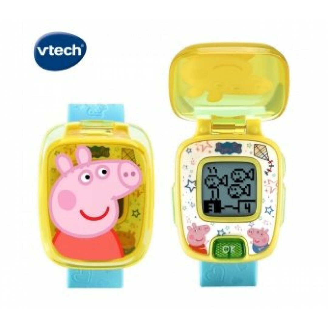 《英國 Vtech》粉紅豬小妹-多功能遊戲學習手錶-藍 東喬精品百貨