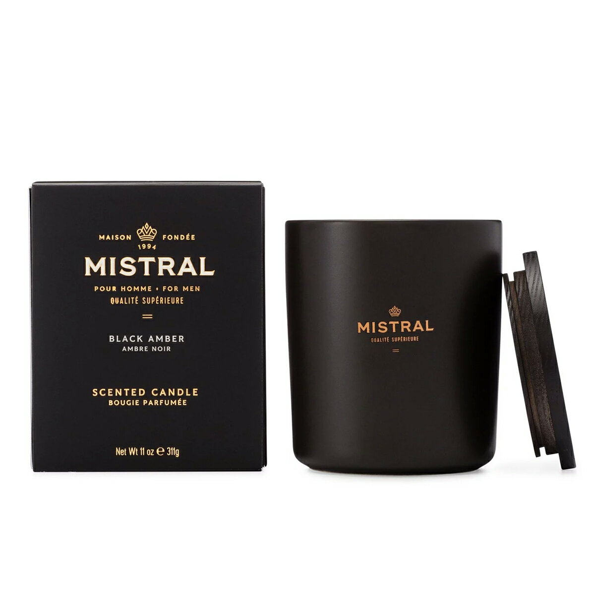 【紳士用品專賣】美國 Mistral - 黑琥珀 香氛蠟燭（Black Amber）