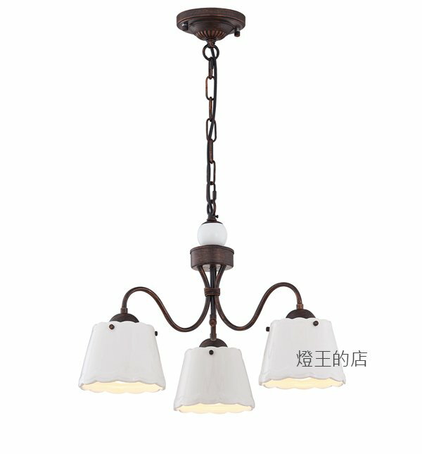 燈飾燈具【燈王的店】布拉格 陶瓷吊燈3燈 客廳燈 餐廳燈 吧檯燈 111-70/H3
