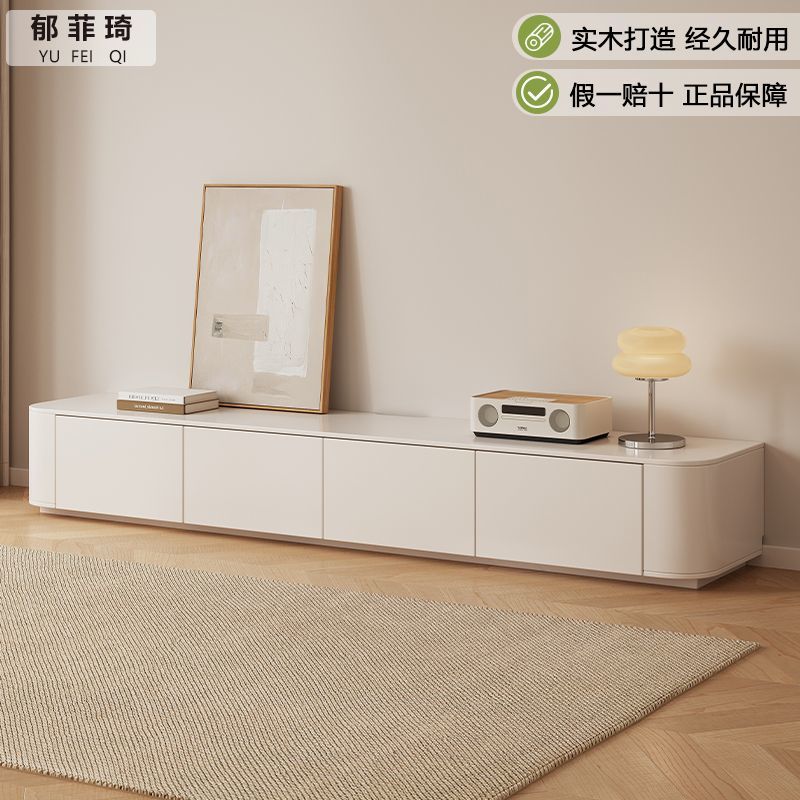 郁菲琦E0級橡膠木烤漆電視柜簡約現代分格抽屜經久耐用實木電視柜 h7222