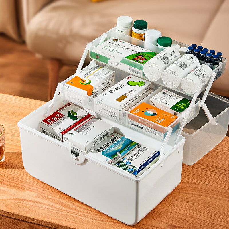 藥箱家庭裝家用大容量裝藥品藥物收納盒放藥大號藥盒醫藥箱【Q】