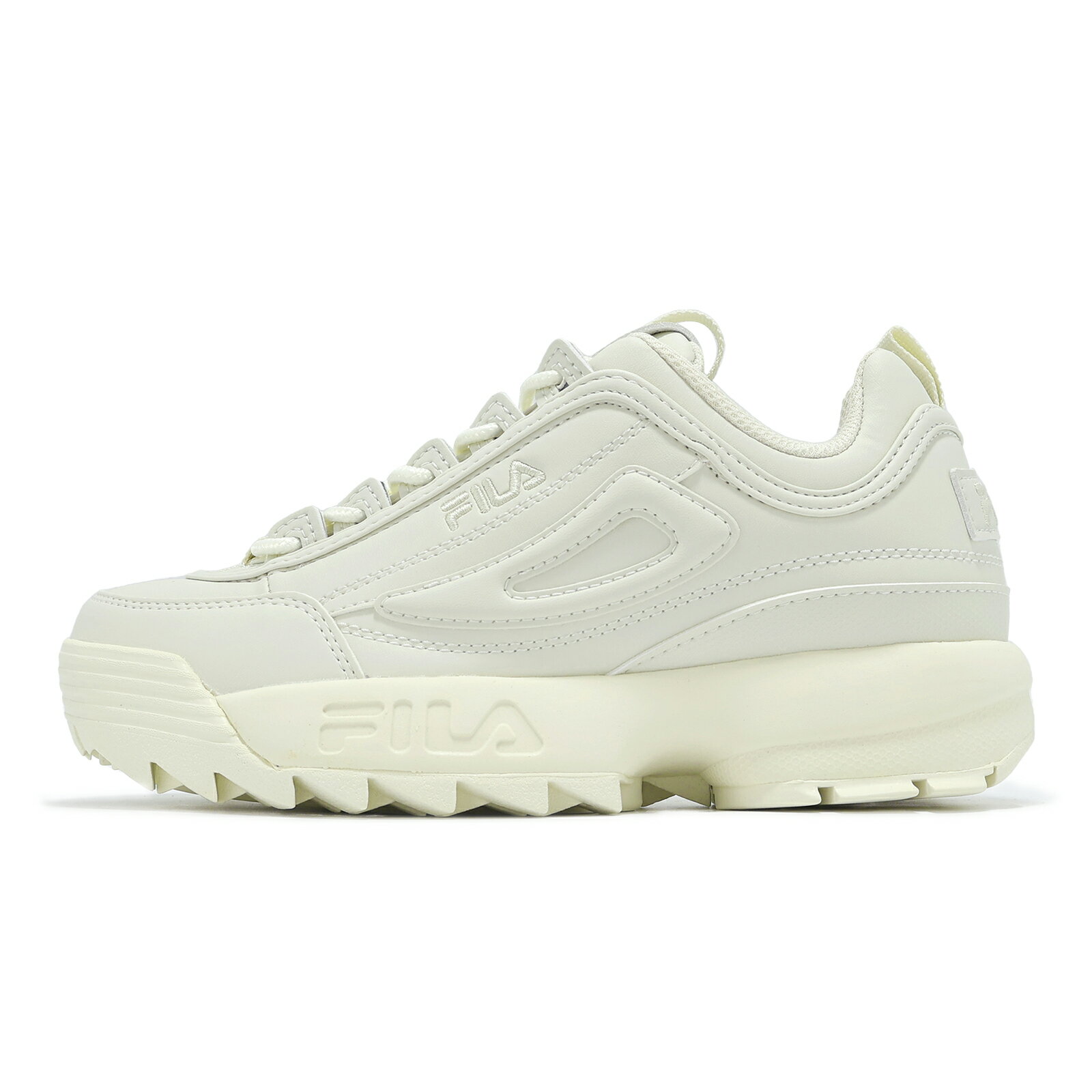 Fila 休閒鞋 Disruptor LL 1998 男鞋 女鞋 米白 厚底 增高 鋸齒底 老爹鞋 4C608Y920