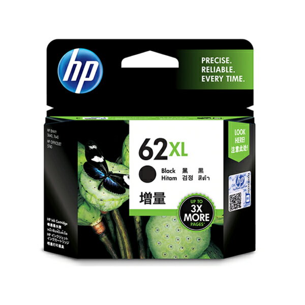 HP 高容量黑色原廠墨水匣 / 盒 C2P05AA 62XL