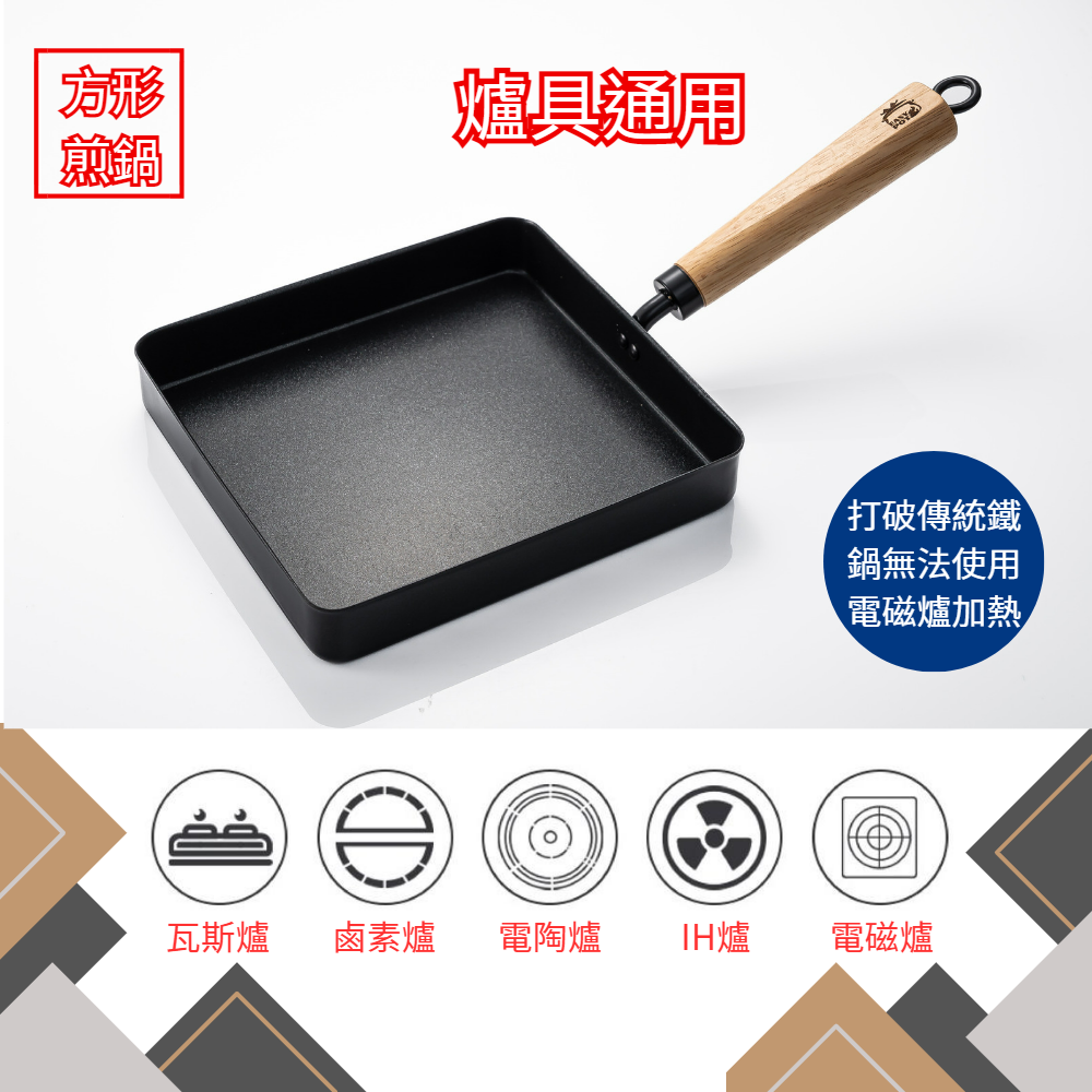 五層陶瓷塗層∙多功能方型煎鍋 7