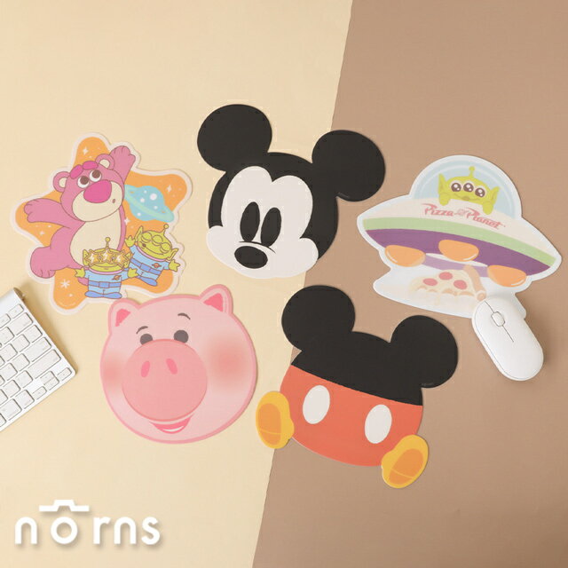迪士尼Slim超薄造型滑鼠墊 Norns Original Design 電腦滑鼠桌墊 米奇 玩具總動員 火腿豬 三眼怪 熊抱哥