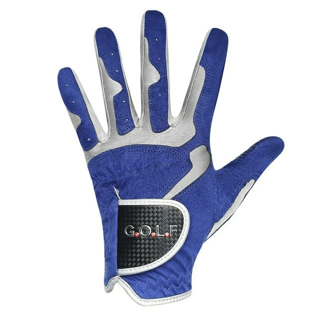 【日本代購】GVOVLVF 男士高爾夫手套 一件 2 種顏色選擇 改進的握力系統 涼爽舒適 藍白色 左手 右手 全新 XL