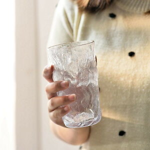 玻璃杯家用杯子高顏值簡約小冰凌杯ins風水杯女咖啡杯茶杯果汁杯