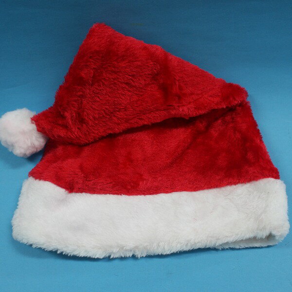 加厚短絨布聖誕帽 高級絨毛聖誕帽 耶誕帽/一袋12個入{定70}~5219