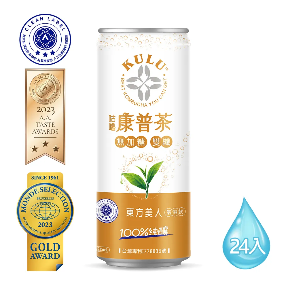 無加糖咕嚕康普茶(東方美人) 24入/箱每瓶235ml