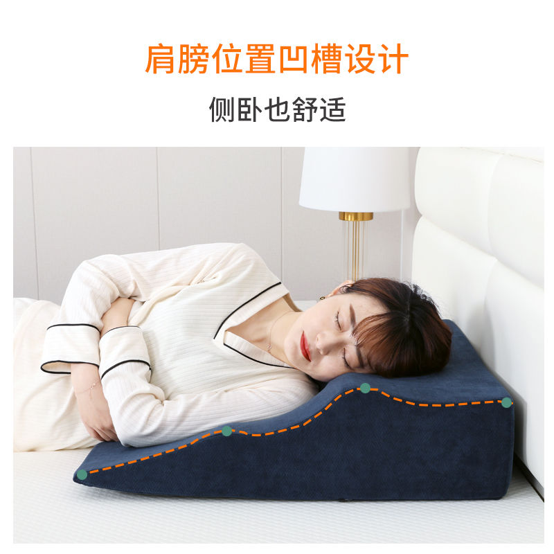 免運 靠枕 坐墊 靠墊 斜坡床墊床頭靠背墊食管反流斜坡墊老人術後床上三角半躺孕婦家居特惠/快速出貨H0911
