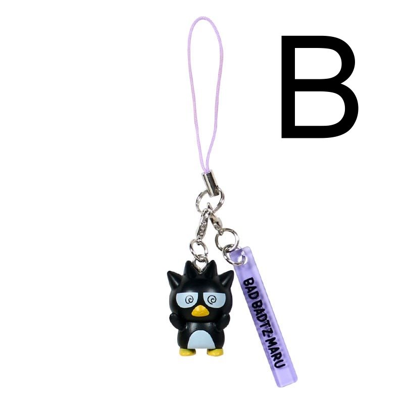 asdfkitty*酷企鵝 趣味表情 手機吊飾 掛飾 鑰匙圈 拉鍊掛飾-B款-日本正版商品