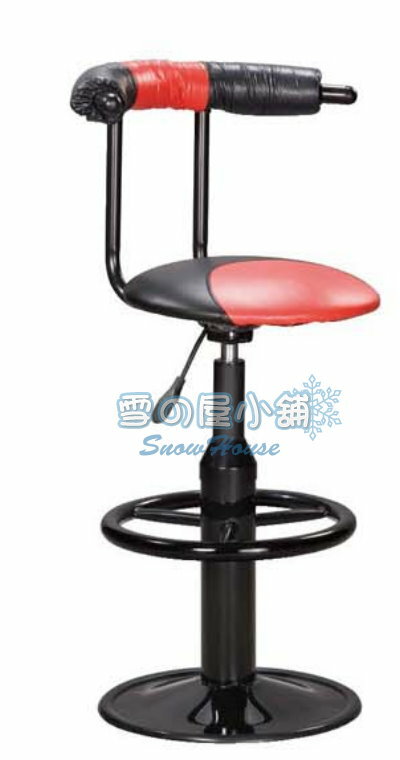 ╭☆雪之屋居家生活館☆╯B302-A圓盤踏圈吧台椅(氣壓升降/紅+黑皮)R932-12