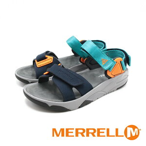 MERRELL(男)BELIZE CONVERT WEB厚底避震涼鞋 男鞋－藍綠