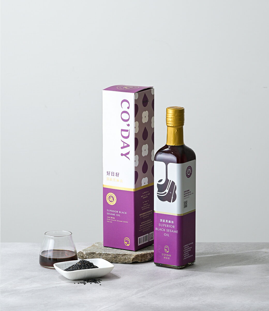 【梅山茶油合作社】好日籽100%鮮榨頂級黑麻油500ml