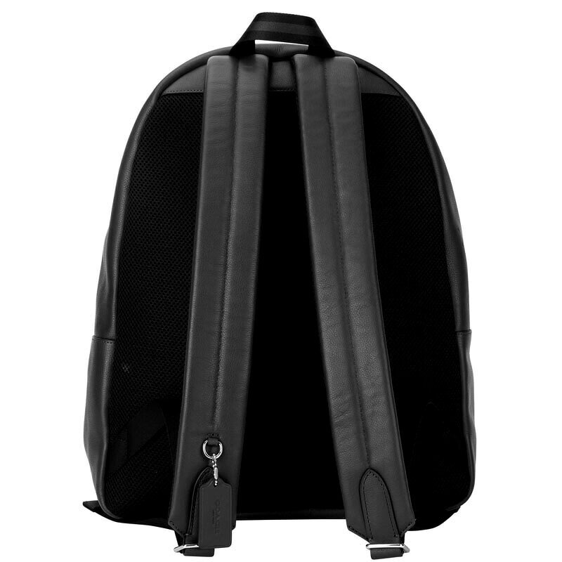 COACH男士經典黑色皮質雙肩後背包F54786 (現貨) ~【 菲尼斯 國際精品 ★ 疊加現抵$2099 】 1