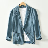 【巴黎精品】現貨+預購 西裝外套休閒西服-薄款寬鬆單層棉麻男外套6色a1bv1 【巴黎精品】現貨+預購 西裝外套休閒西服-薄款寬鬆單層棉麻男外套6色a1bv1