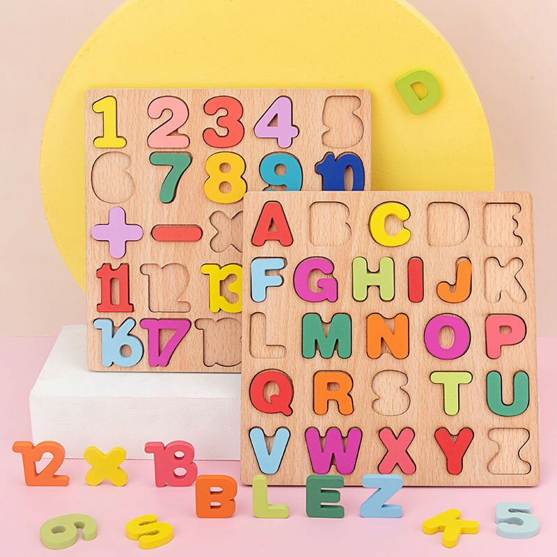 滿99元出貨 🌟媽媽買🌟 1114/9214/9215/1216 木製 拼圖 拼板 字母 數字拼圖 形狀配對 立體拼圖