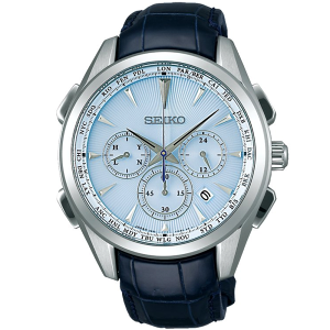 SEIKO 精工錶-指定商品-Brightz 太陽能電波腕錶 8B92-0AN0B(SAGA215J)-43mm-藍面皮革【刷卡回饋 分期0利率】