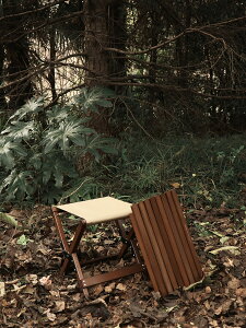 Fantasy Garden夢花園折疊實木馬扎凳茶幾兩用便攜戶外小板凳桌子