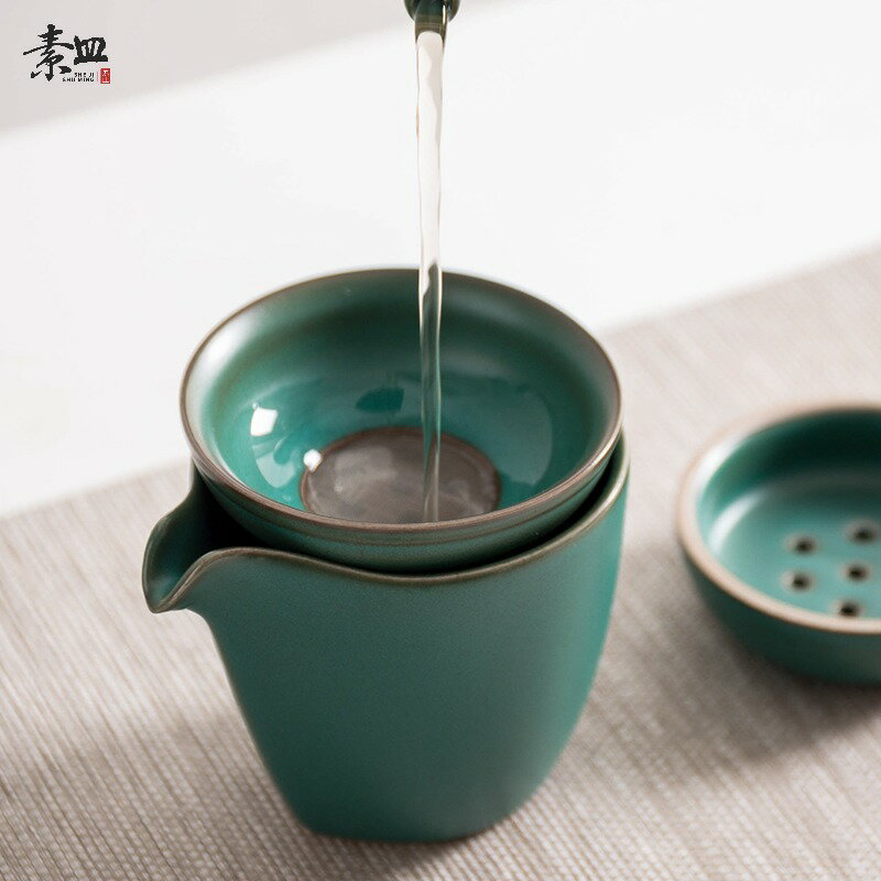 陶瓷茶漏茶濾茶具配件茶渣過濾器茶葉茶隔濾網分離器套裝泡茶神器