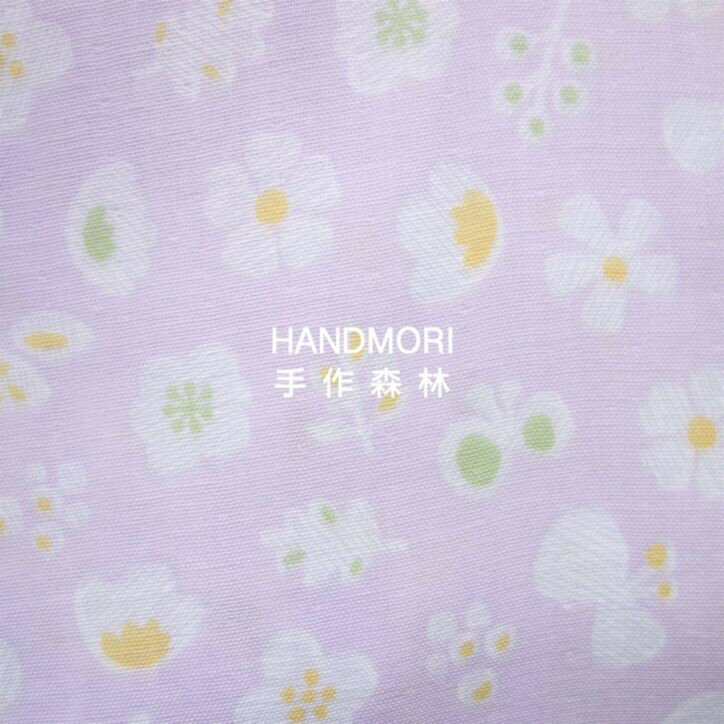 手作森林 日本製 A1094 粉紫底小花 二重紗 雙重紗 日本製 日本布料