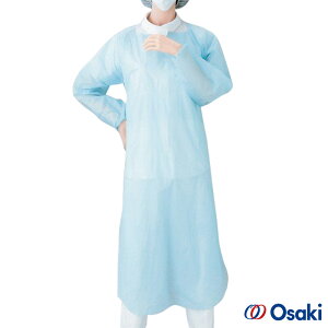 【官方直營】日本Osaki 大崎-長袖拋棄式PE圍裙(束袖型)-一般10入-快速出貨