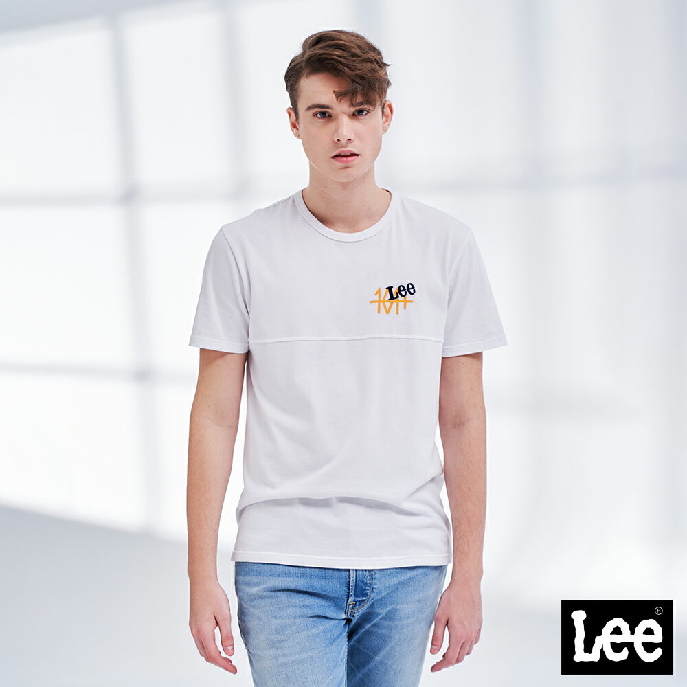 Lee 小Logo短袖圓領T恤 男款 白 101+