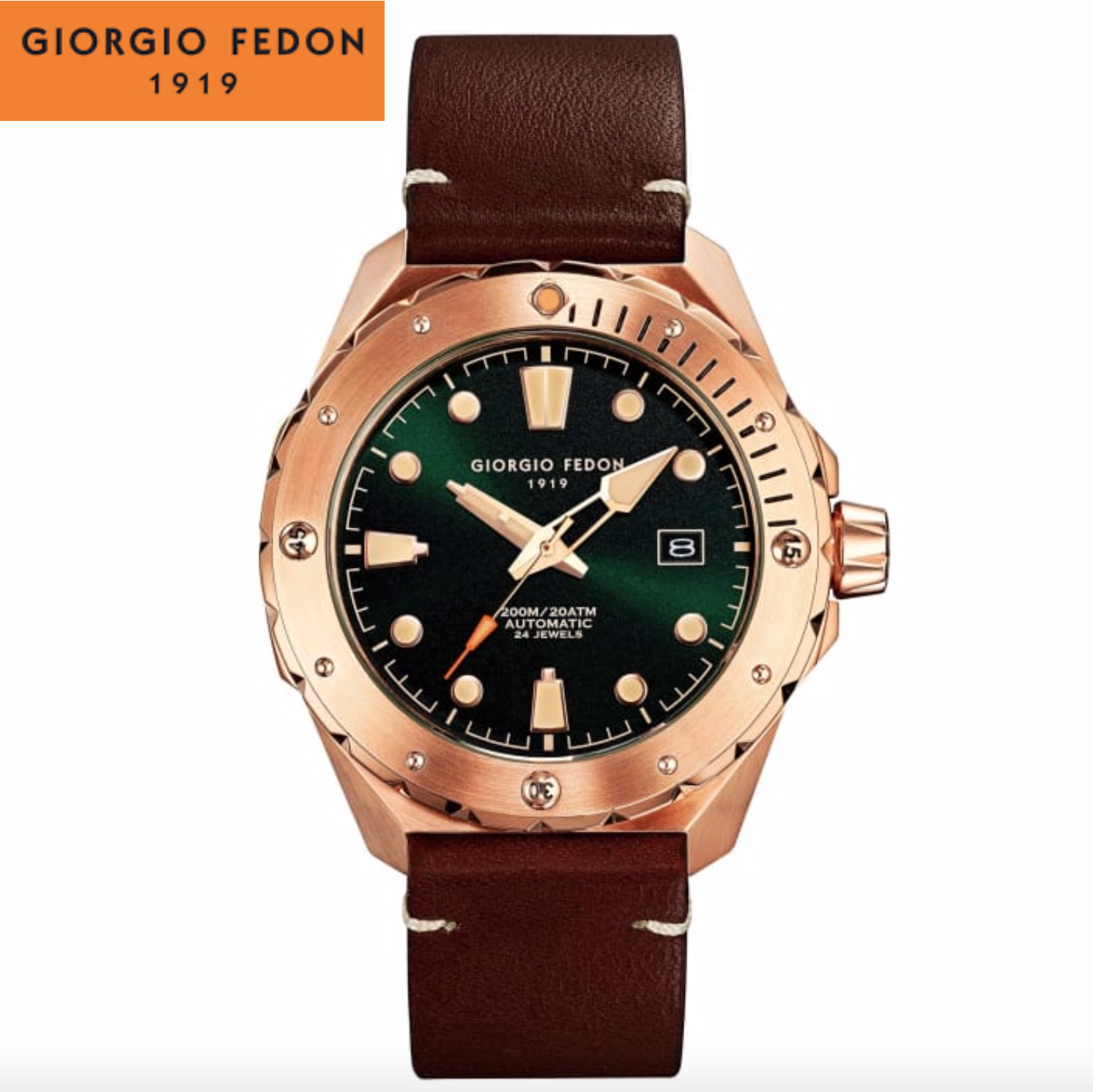 Giorgio Fedon 喬治菲登1919 Ocean Walker  海行者系列 機械腕錶 GFCJ004 玫瑰金/45mm