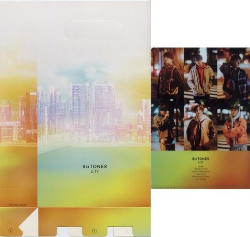 SixTONES A5透明檔案夾A+紙袋A(黃色)CDCITY初回盤ACD店&在線店先到購入特典