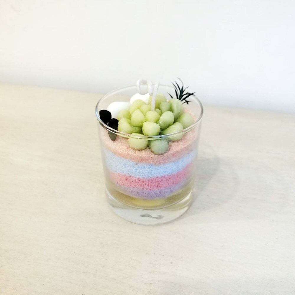 愛蜜麗香氛工作室x覓品竹北手作店-多肉植物香氛蠟燭-淺綠色系-藍龍舌蘭與可可香氣 4