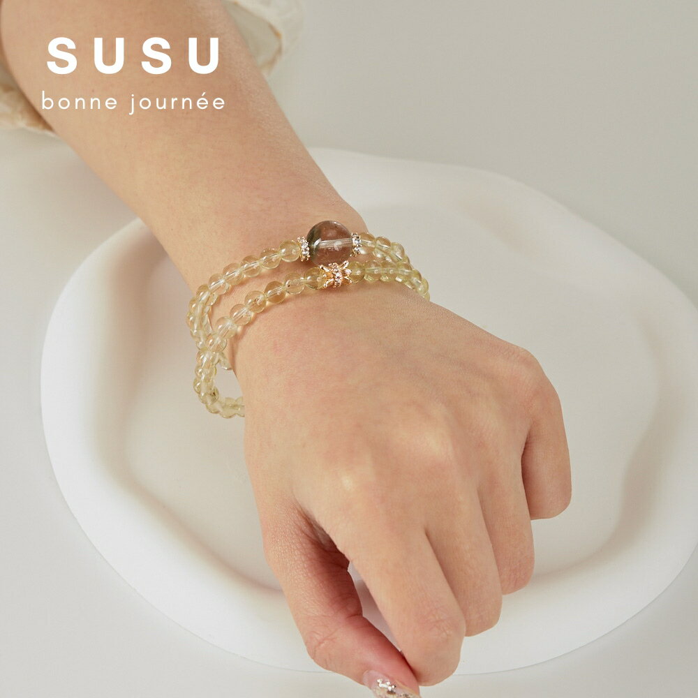 SU SU︱黃水晶多寶水晶手鍊❤️黃水晶 綠幽靈 聚寶盆 事業運 招財 轉運 能量 防小人 4