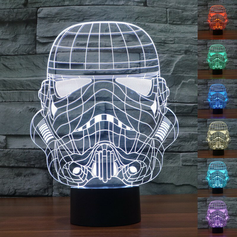 星際大戰 白兵 LED 小夜燈 3D立體 七彩 創意 交換禮物 Star Wars USB 檯燈 新款 生日禮物