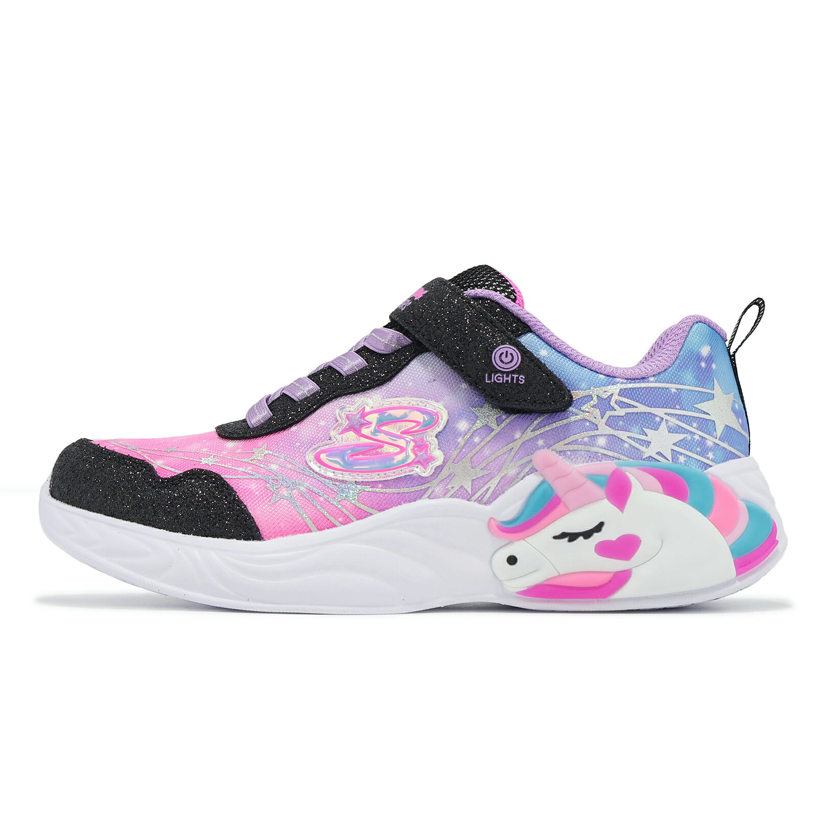 Skechers 燈鞋 S Lights-Unicorn Dreams-Wishful Magic 中童 粉 閃燈發光