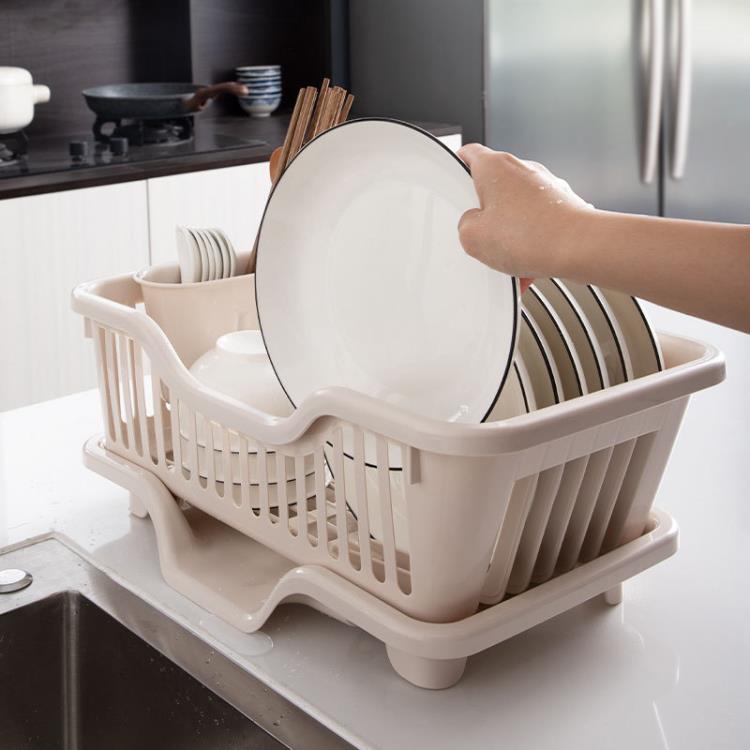 日本瀝水碗架廚房放碗架碗碟瀝水架塑料放碗置物架單層置碗架家用 雙11特惠