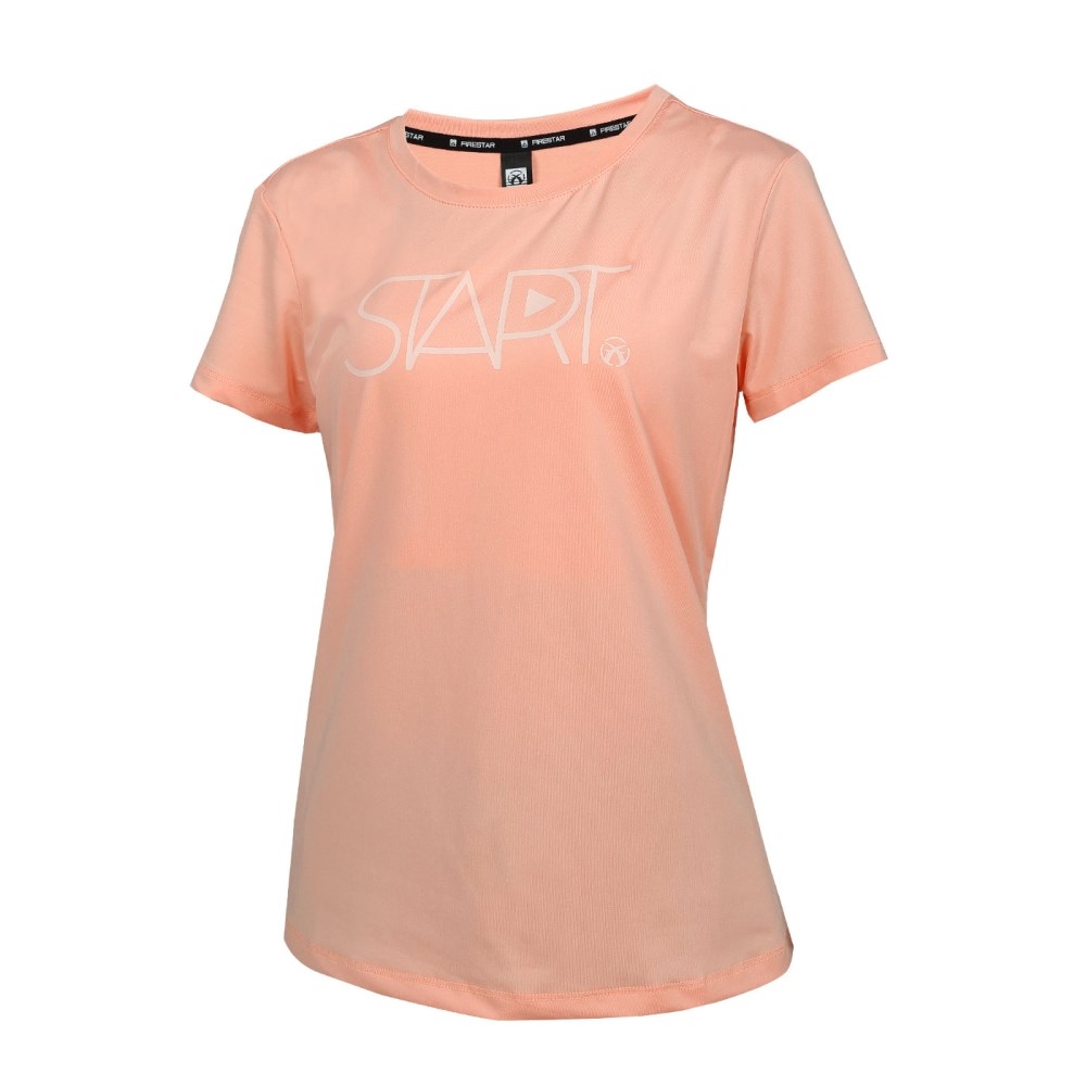 FIRESTAR 女彈性印花短袖T恤(慢跑 路跑 運動 上衣 「DL465-43」≡排汗專家≡