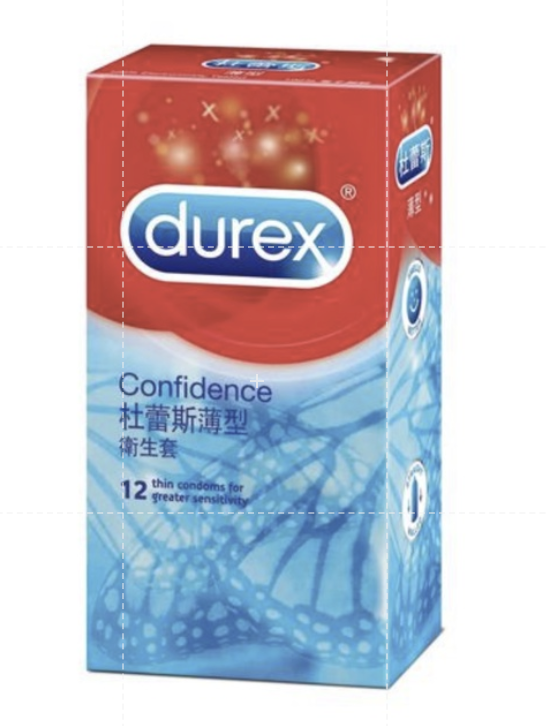 Durex 杜蕾斯 薄型衛生套 12片/盒 保險套 (配送包裝隱密)
