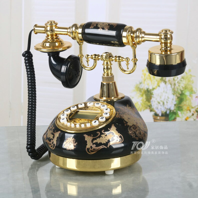 電話機 TQJ創意時尚家用仿古電話機網紅歐式辦公室老式客廳固定復古座機