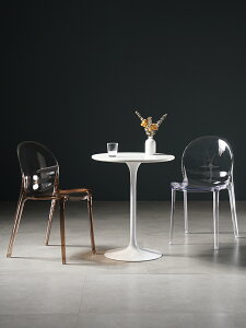 亞克力透明椅子塑料凳子水晶凳魔鬼幽靈椅北歐餐椅創意網紅化妝椅